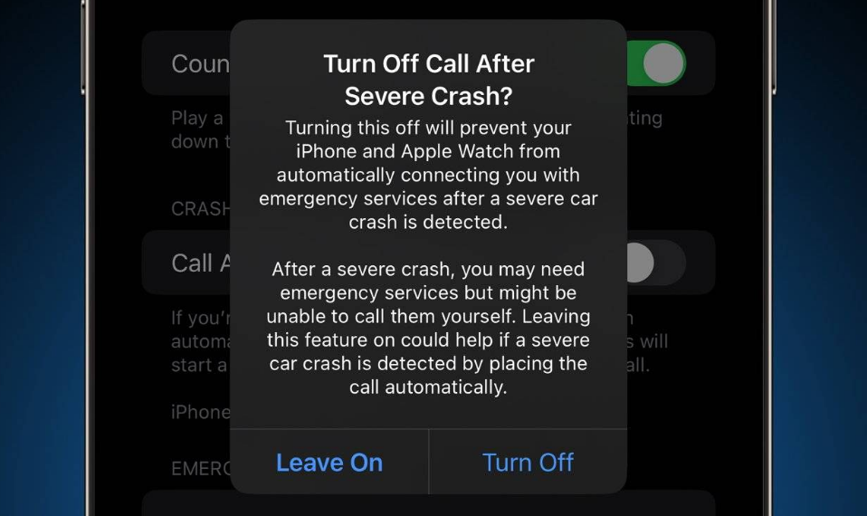长阳苹果14维修分享 iPhone 14 和 Apple Watch 上关闭崩溃检测 